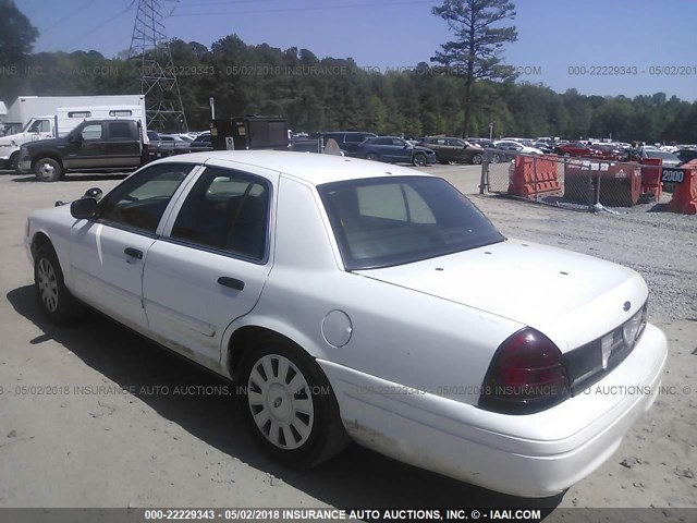 2FABP7BV1AX145823 - 2010 FORD CROWN VICTORIA POLICE INTERCEPTOR WHITE photo 3