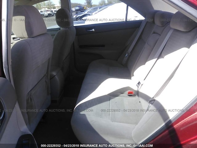 4T1BF30K05U103523 - 2005 TOYOTA CAMRY LE/XLE/SE მუქწითელი ფოტო 8