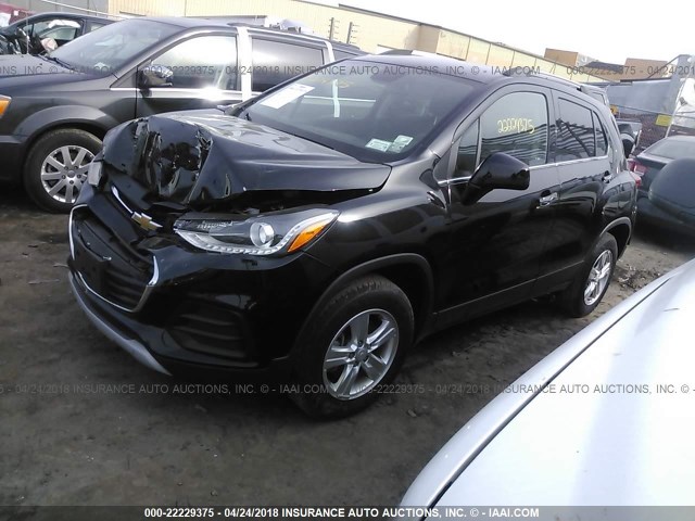 3GNCJPSB8HL290074 - 2017 CHEVROLET TRAX 1LT BLACK photo 2