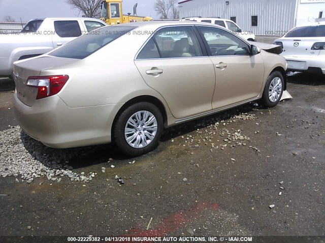 4T4BF1FK9CR190627 - 2012 TOYOTA CAMRY SE/LE/XLE TAN photo 4