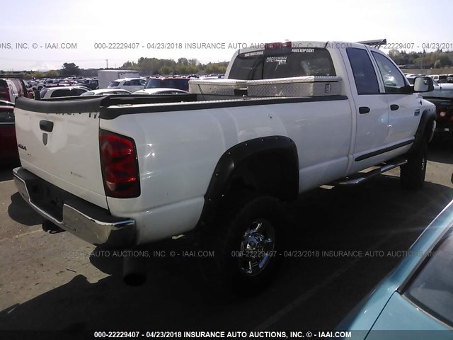 3D7KS28C77G758636 - 2007 DODGE RAM 2500 ST/SLT WHITE photo 4