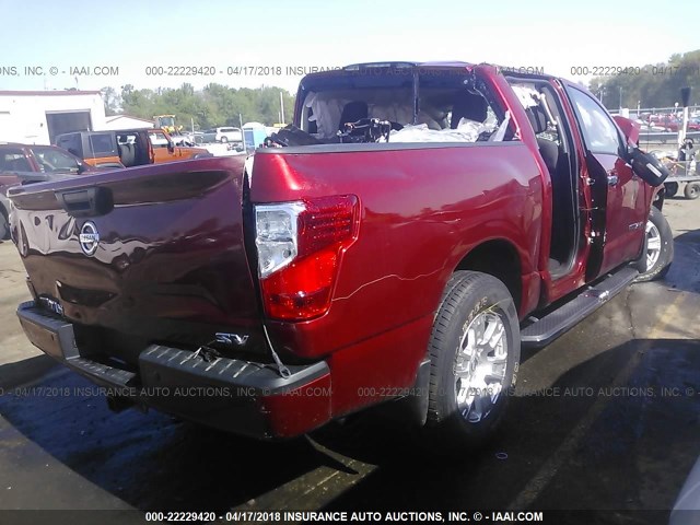 1N6AA1E67HN506845 - 2017 NISSAN TITAN SV/SL/PLATINUM RESERVE RED photo 4