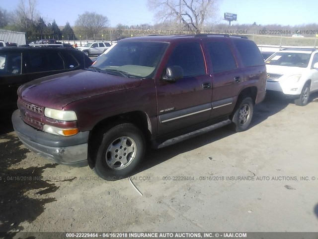 1GNEC13V73R132139 - 2003 CHEVROLET TAHOE C1500 MAROON photo 2