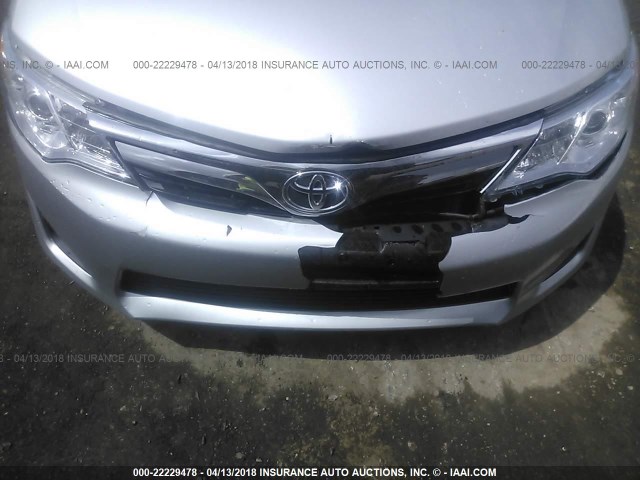 4T4BF1FKXCR216037 - 2012 TOYOTA CAMRY SE/LE/XLE SILVER photo 6