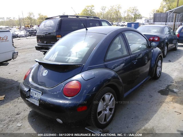 3VWBK21C53M426126 - 2003 VOLKSWAGEN NEW BEETLE GL 蓝色 照片 4