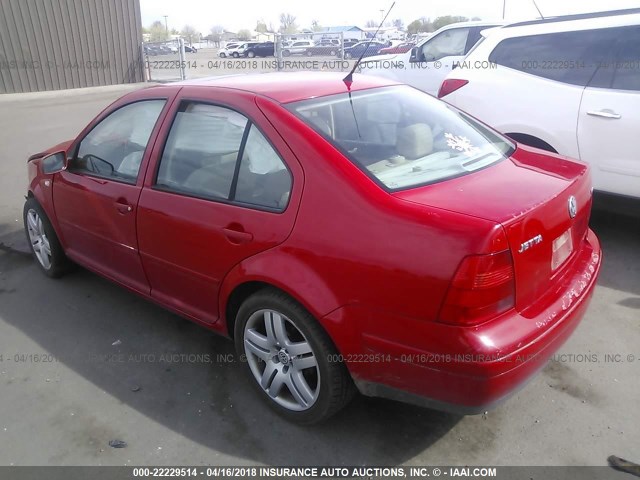 3VWSG69M72M024290 - 2002 VOLKSWAGEN JETTA GLS RED photo 3