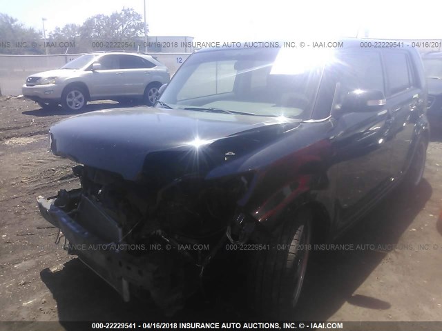 JTLKE50E081006913 - 2008 TOYOTA SCION XB BLACK photo 2
