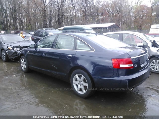 WAUAH74F87N011908 - 2007 AUDI A6 3.2 BLUE photo 3