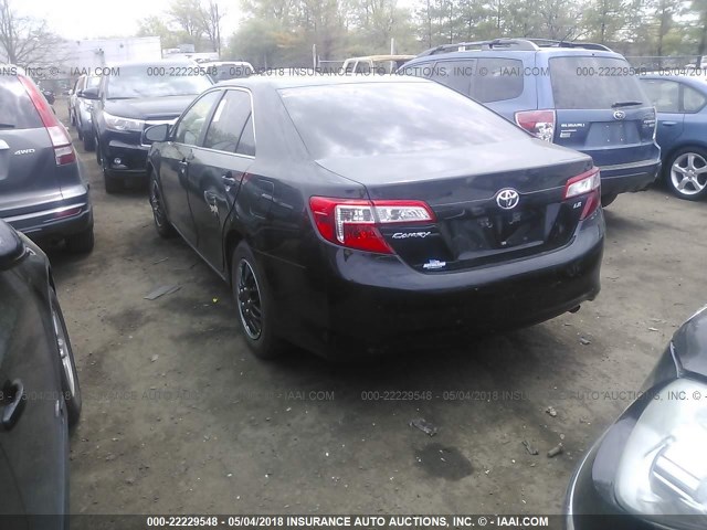 4T4BF1FK4ER338038 - 2014 TOYOTA CAMRY L/SE/LE/XLE BLACK photo 3