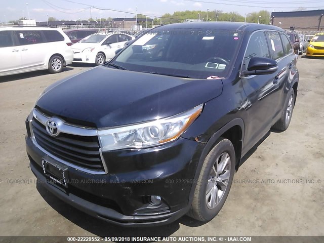 5TDBKRFH6FS214890 - 2015 TOYOTA HIGHLANDER LE/LE PLUS BLACK photo 2