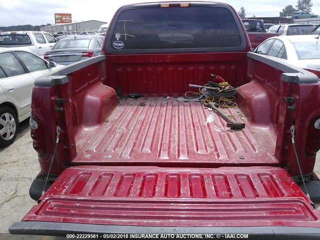 1FTRW08L71KE94450 - 2001 FORD F150 SUPERCREW RED photo 8