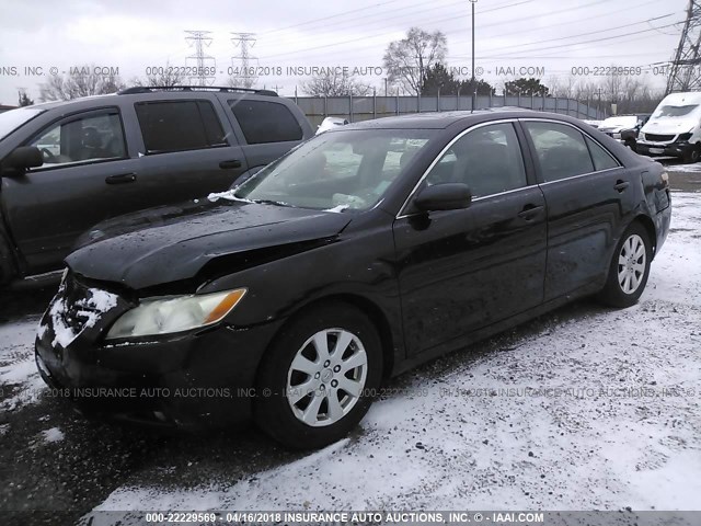 4T1BK46K17U031341 - 2007 TOYOTA CAMRY NEW GENERAT LE/XLE/SE BLACK photo 2