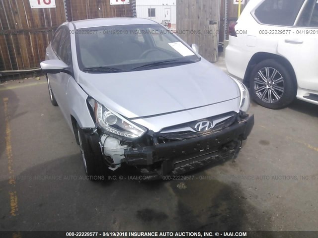 KMHCU4AE3EU754461 - 2014 HYUNDAI ACCENT GLS/SE SILVER photo 1