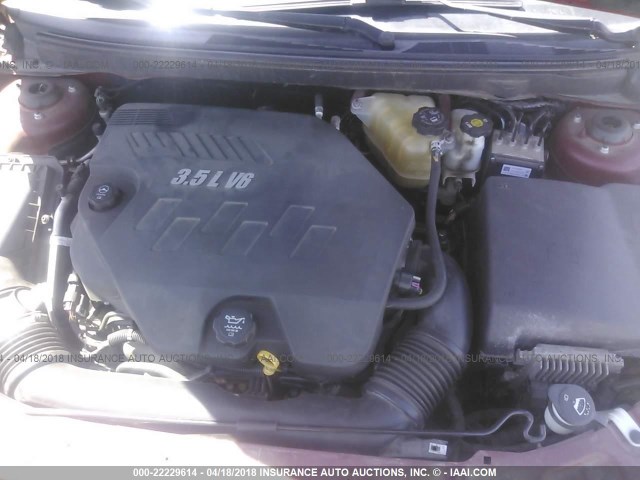 1G2ZA5EK0A4130631 - 2010 PONTIAC G6 RED photo 10