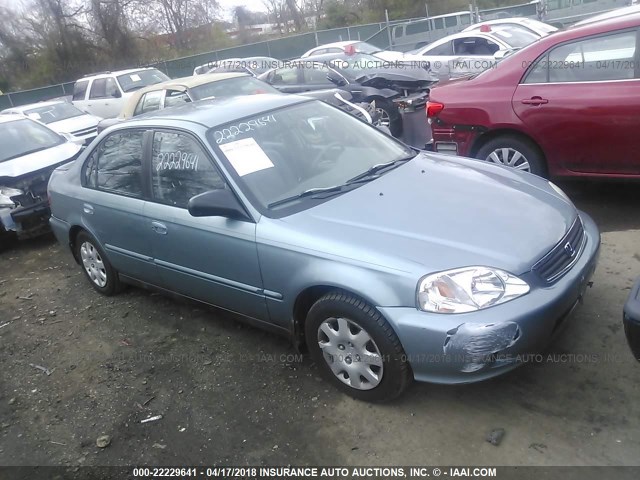 2HGEJ6610YH547879 - 2000 HONDA CIVIC SE BLUE photo 1