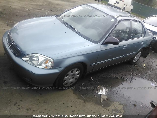 2HGEJ6610YH547879 - 2000 HONDA CIVIC SE BLUE photo 2