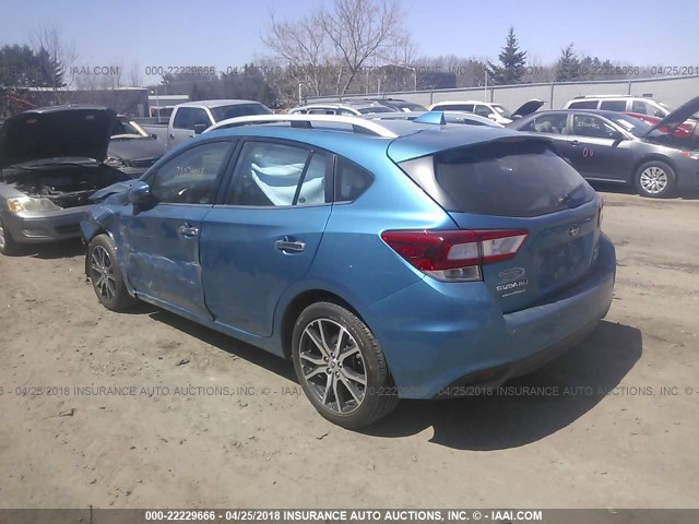 4S3GTAT61H3732949 - 2017 SUBARU IMPREZA LIMITED BLUE photo 3