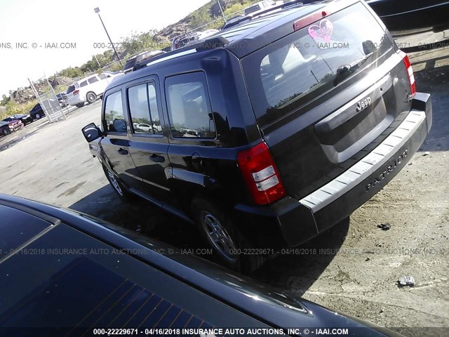 1J8FT28W18D640754 - 2008 JEEP PATRIOT SPORT BLACK photo 3