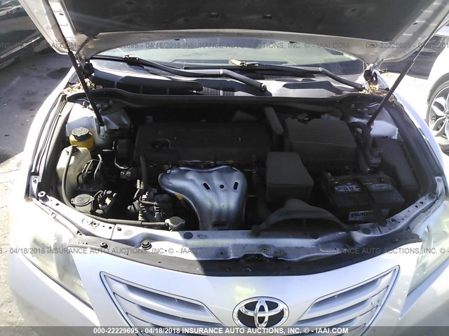 4T1BE46K77U188315 - 2007 TOYOTA CAMRY NEW GENERAT CE/LE/XLE/SE SILVER photo 10