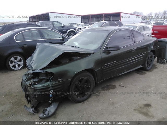 1G2NF12E5YM784428 - 2000 PONTIAC GRAND AM SE1 GREEN photo 2