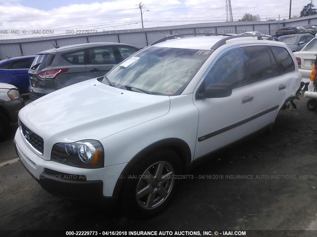 YV1CN592151172369 - 2005 VOLVO XC90 WHITE photo 2