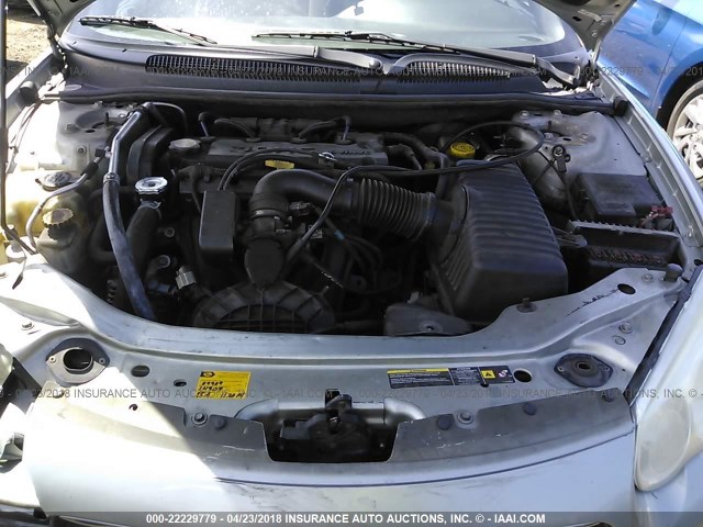 1C3EL45X04N220052 - 2004 CHRYSLER SEBRING LX GRAY photo 10