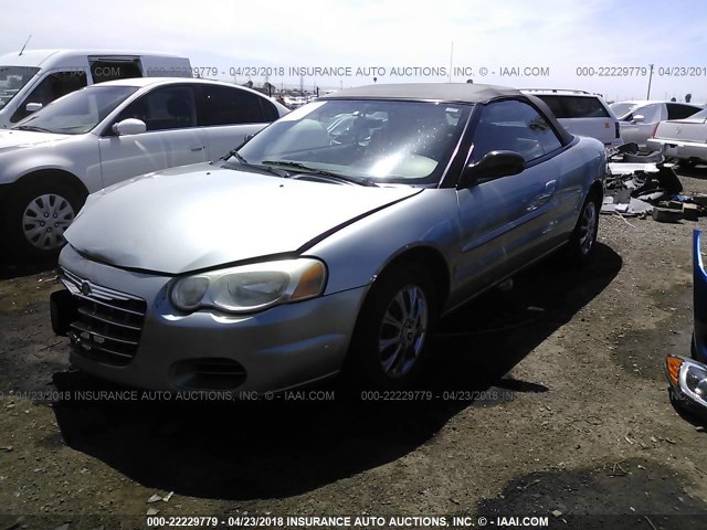 1C3EL45X04N220052 - 2004 CHRYSLER SEBRING LX GRAY photo 2