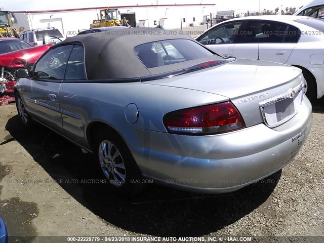 1C3EL45X04N220052 - 2004 CHRYSLER SEBRING LX GRAY photo 3