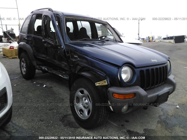 1J4GL48K24W258021 - 2004 JEEP LIBERTY SPORT 蓝色 照片 1