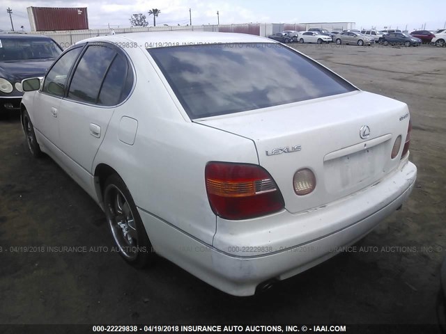 JT8BD68S1X0084358 - 1999 LEXUS GS 300 WHITE photo 3