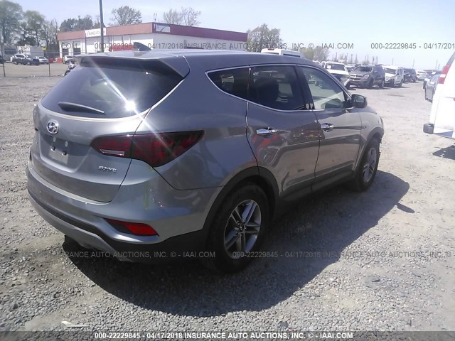 5NMZT3LB7HH018391 - 2017 HYUNDAI SANTA FE SPORT  GRAY photo 4