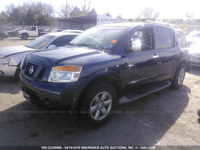 5N1BA0ND6AN604296 - 2010 NISSAN ARMADA SE/TITANIUM/PLATINUM BLUE photo 2