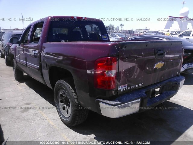 3GCPCSE09DG335169 - 2013 CHEVROLET SILVERADO C1500 LT BURGUNDY photo 3