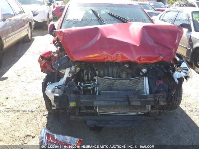 KMHCT4AE5CU061259 - 2012 HYUNDAI ACCENT GLS/GS RED photo 6