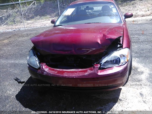 1FAFP55S02A123362 - 2002 FORD TAURUS SES RED photo 6