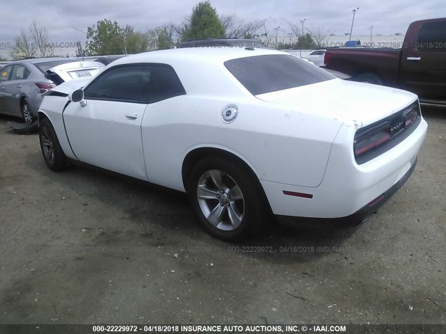 2C3CDZAG9FH901071 - 2015 DODGE CHALLENGER SXT WHITE photo 3