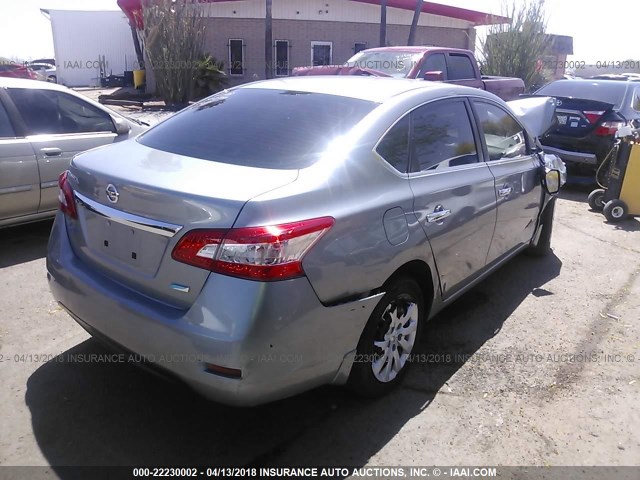 3N1AB7AP2EL680712 - 2014 NISSAN SENTRA S/SV/SR/SL GRAY photo 4