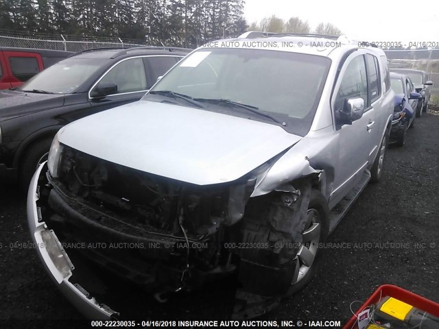 5N1AA0NC5BN620283 - 2011 NISSAN ARMADA SV/SL/PLATINUM SILVER photo 2