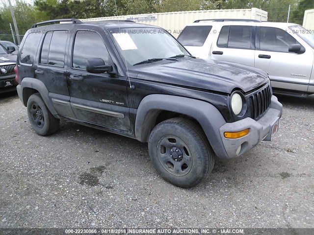 1J4GL48K12W202083 - 2002 JEEP LIBERTY SPORT BLACK photo 1