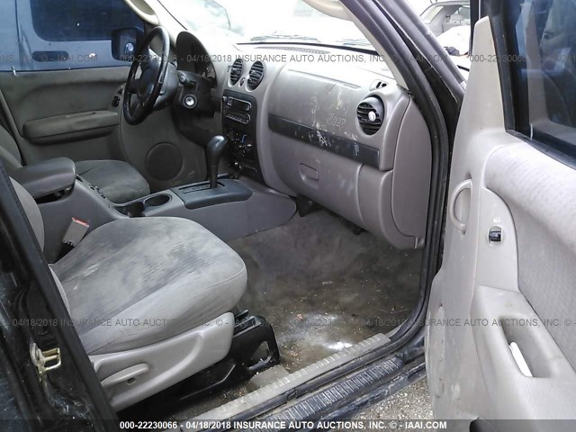1J4GL48K12W202083 - 2002 JEEP LIBERTY SPORT 黑色 照片 5