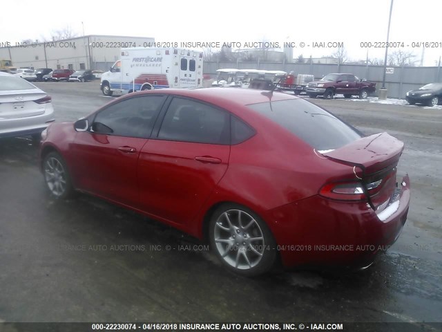 1C3CDFBA3DD337159 - 2013 DODGE DART SXT RED photo 3