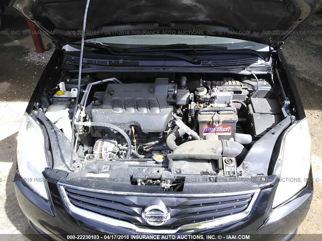 3N1AB6AP2AL692587 - 2010 NISSAN SENTRA 2.0/2.0S/SR/2.0SL BLACK photo 10