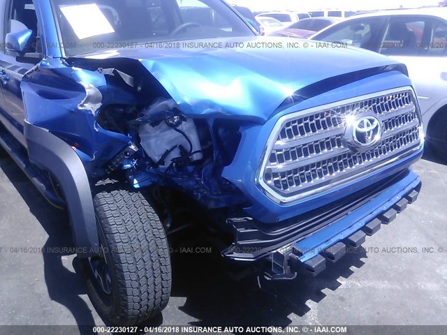 3TMAZ5CN7HM041135 - 2017 TOYOTA TACOMA DBL CAB/SR5/TRD SPORT/OR BLUE photo 6