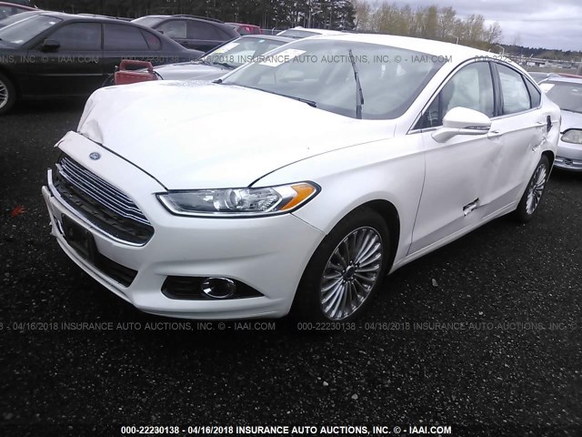 3FA6P0K94GR124354 - 2016 FORD FUSION TITANIUM WHITE photo 2