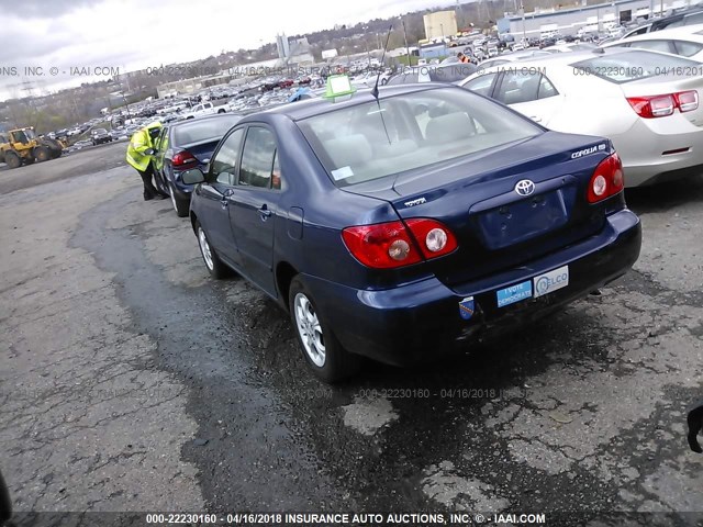 2T1BR30E98C870195 - 2008 TOYOTA COROLLA CE/LE/S BLUE photo 3