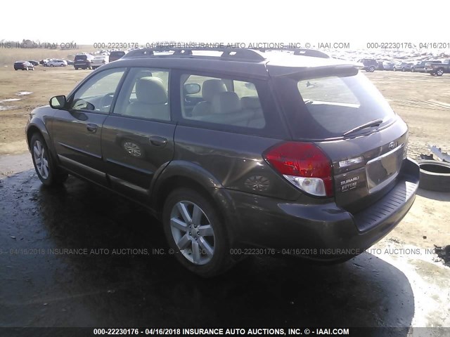 4S4BP62C387324847 - 2008 SUBARU OUTBACK 2.5I LIMITED BROWN photo 3