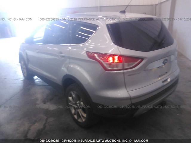 1FMCU9H95DUD87194 - 2013 FORD ESCAPE SEL SILVER photo 3