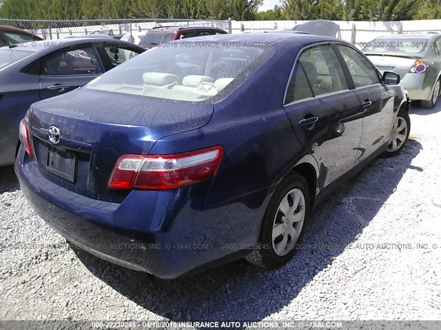 4T1BE46K49U360478 - 2009 TOYOTA CAMRY SE/LE/XLE BLUE photo 4