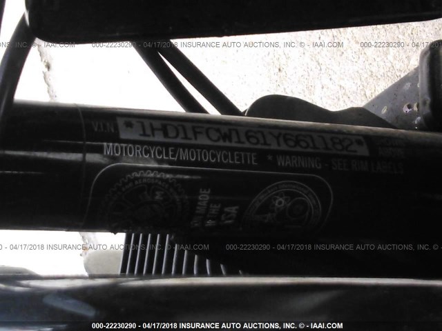 1HD1FCW161Y661182 - 2001 HARLEY-DAVIDSON FLHTCUI BLUE photo 10