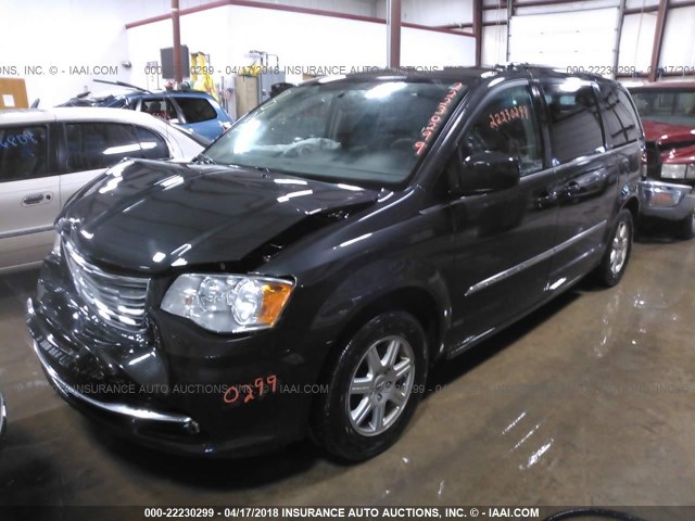 2C4RC1BG6CR330623 - 2012 CHRYSLER TOWN & COUNTRY TOURING BLACK photo 2